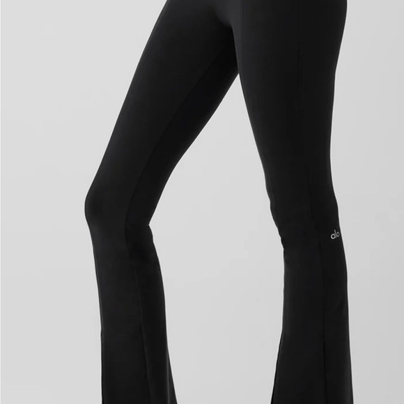 ALO Yoga Black Flutter Flare Yoga Pants - Picture 3 of 11